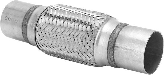 Sistema di scarico flessibile in acciaio inossidabile 57 x 250 mm - Argento - Per auto, veicoli fuoristrada, autobus e camion