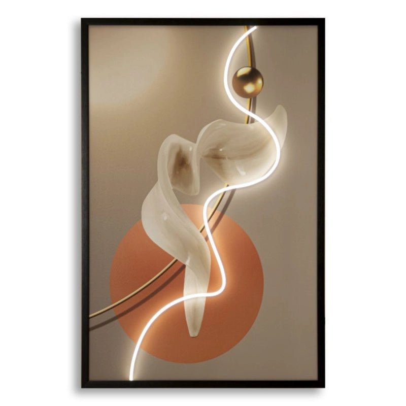 Stampa Con Led Su Tela Abstract -a- cm 80x4x120