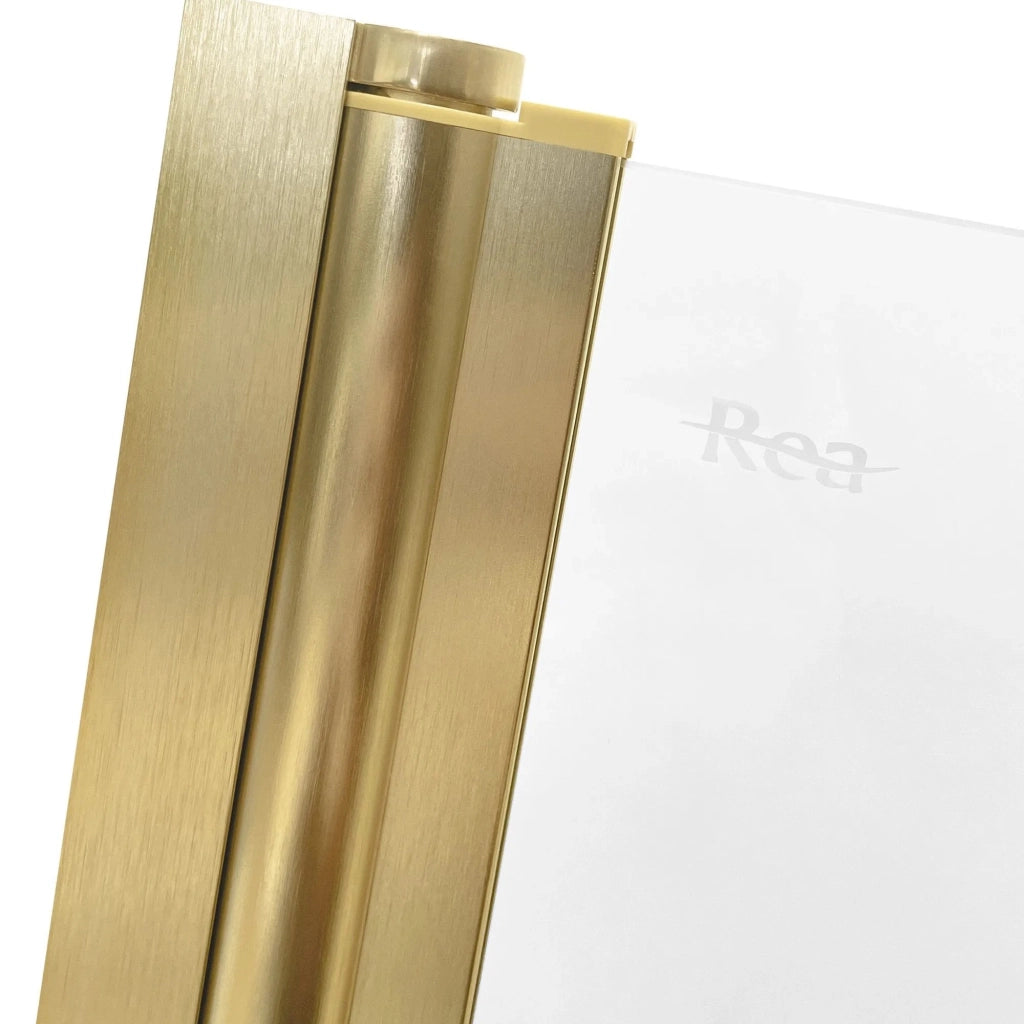 Schermo Vasca Pieghevole Rea Agat-3 120 Brush Gold
