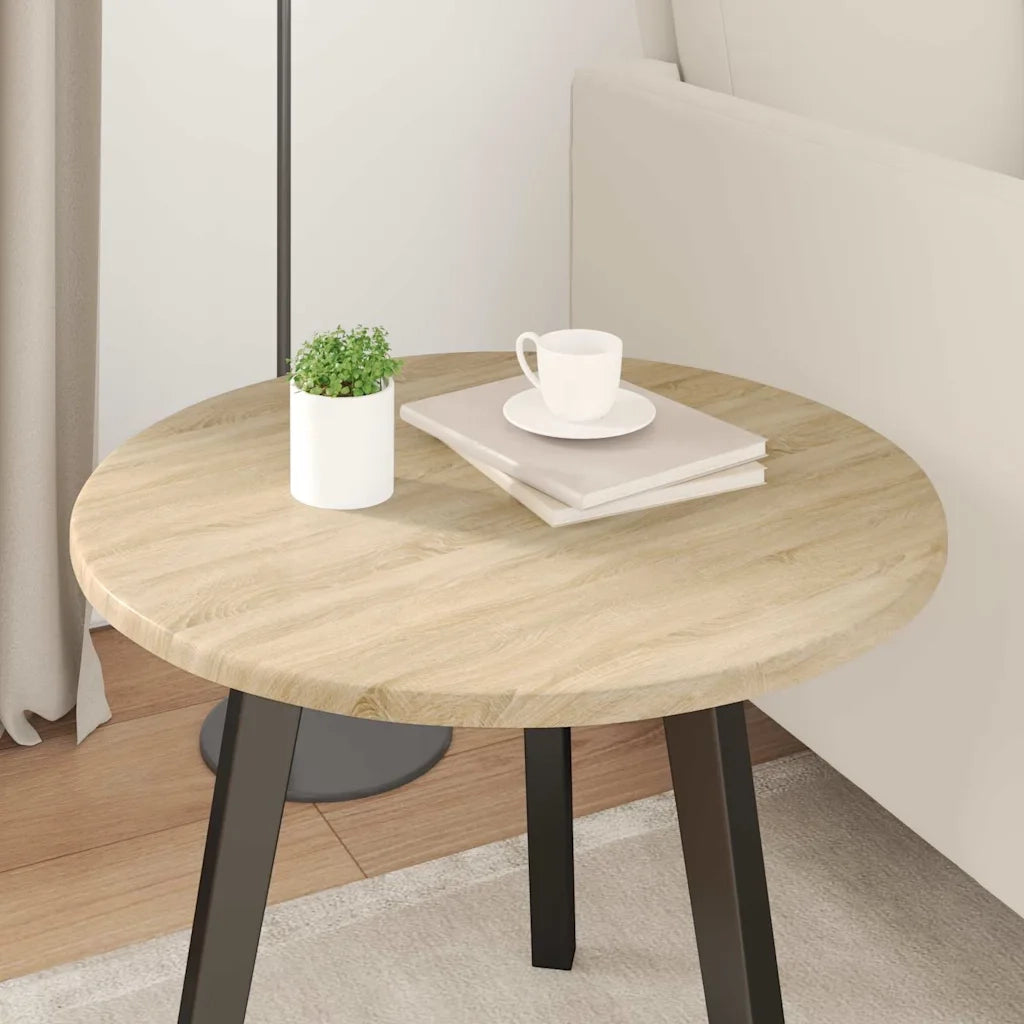 Piano del tavolo rovere sonoma Ø 50 x 1,5 cm Legno multistrato 880393