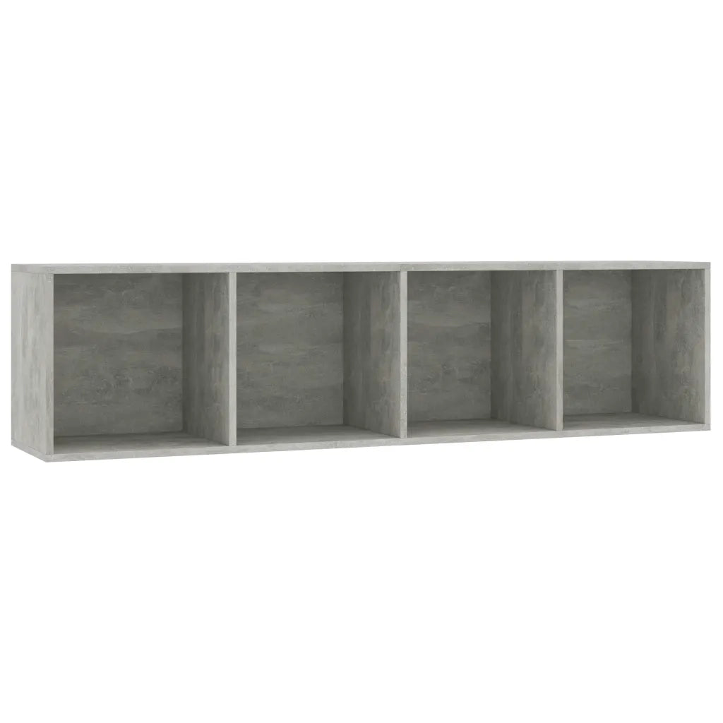 Libreria-Mobile TV Grigio Cemento 143x30x36 cm
