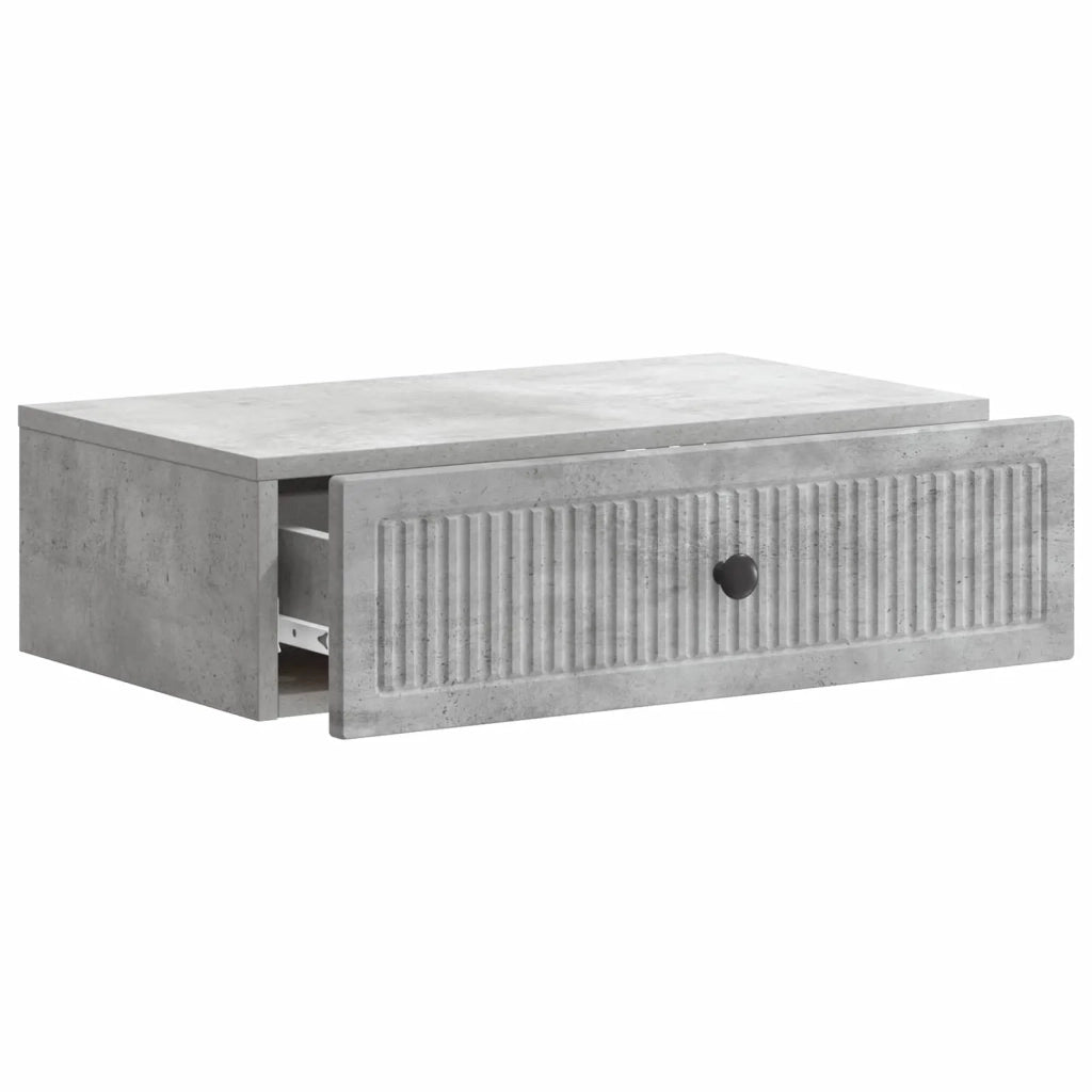 Tavolino da Parete Laterale Grigio Cemento 59 x 34,5 x 17 cm 897978