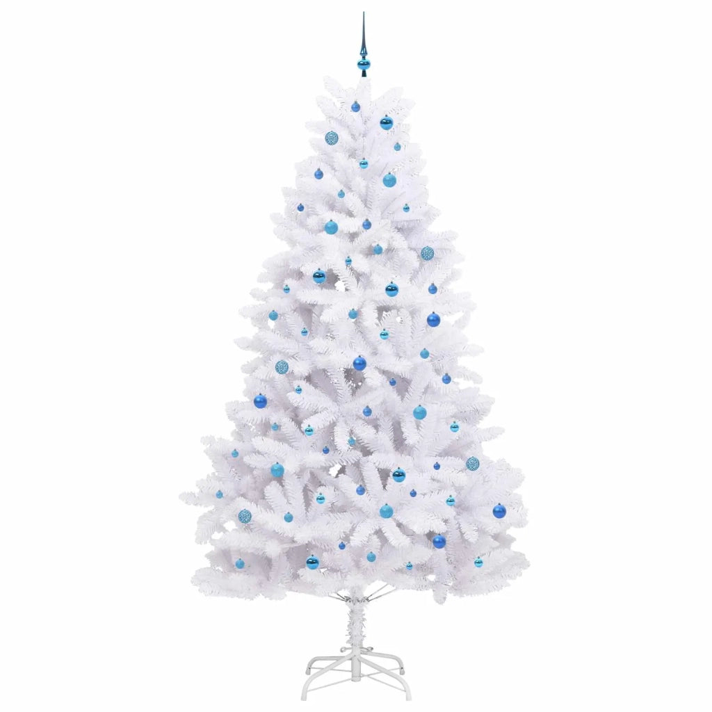 Albero di Natale Artificiale con Rami Pieghevoli Bianco 270 cm