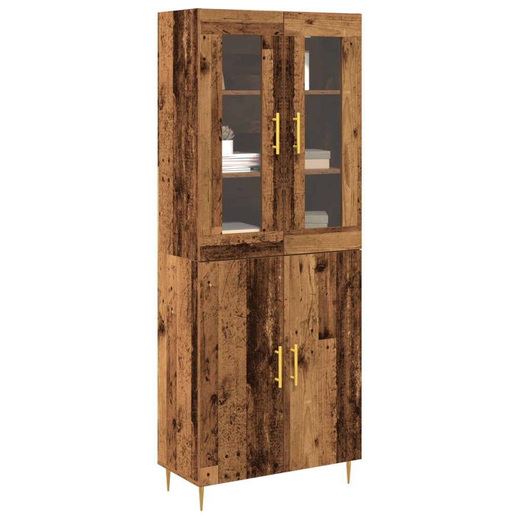 Highboard Legno Vecchio 69.5x34x180 cm Legno Ingegnerizzato