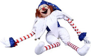 Decorazione Horror Polistirolo Clown con Piede Flessibile - Foglie di Albero - Per Interno.
