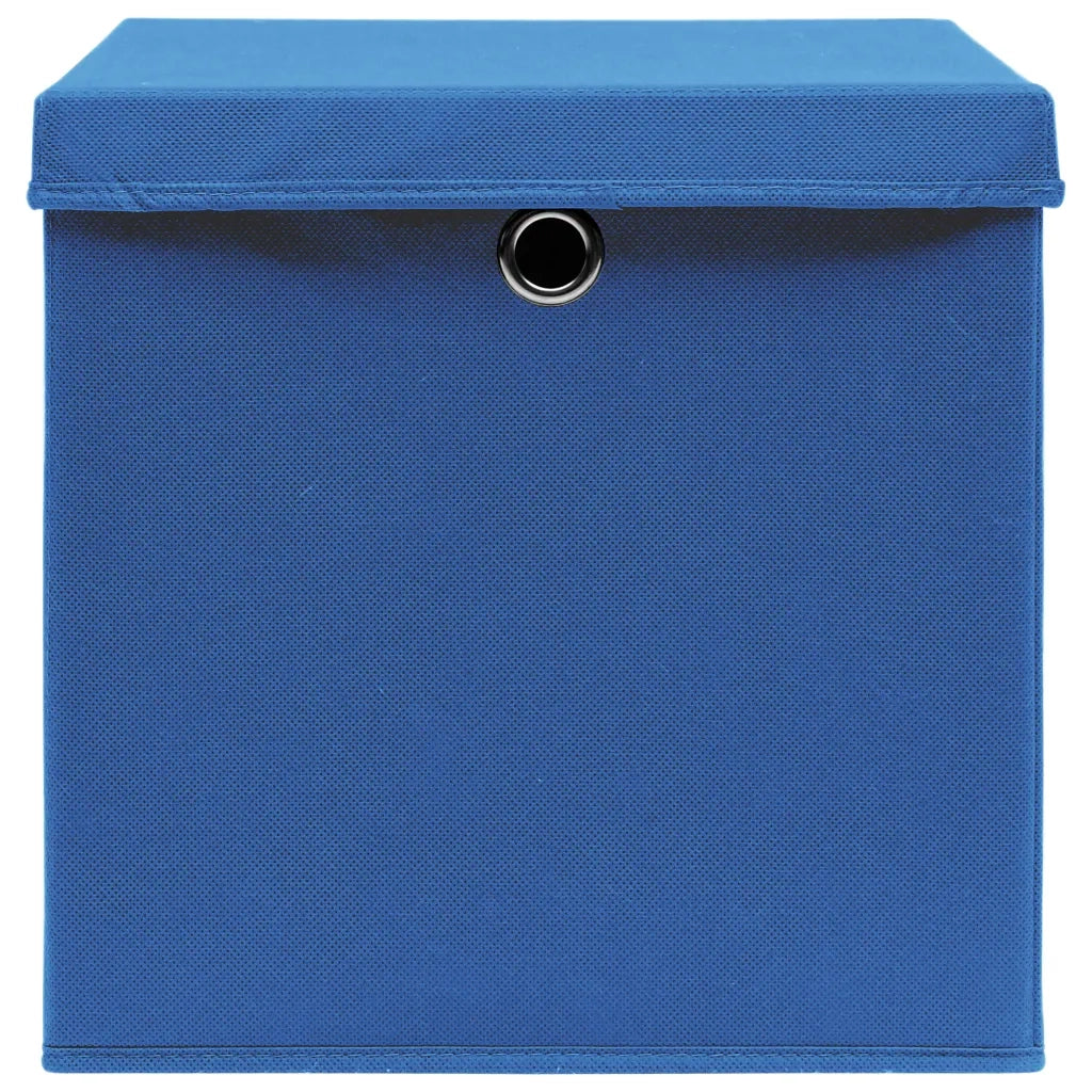 Contenitori con Coperchi 10 pz 28x28x28 cm Blu 325198