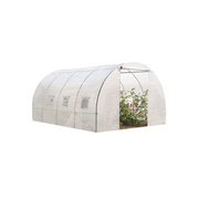 IDMarket - Serra tunnel di giardinario 12 m² bianco ZEBRA 4x3M