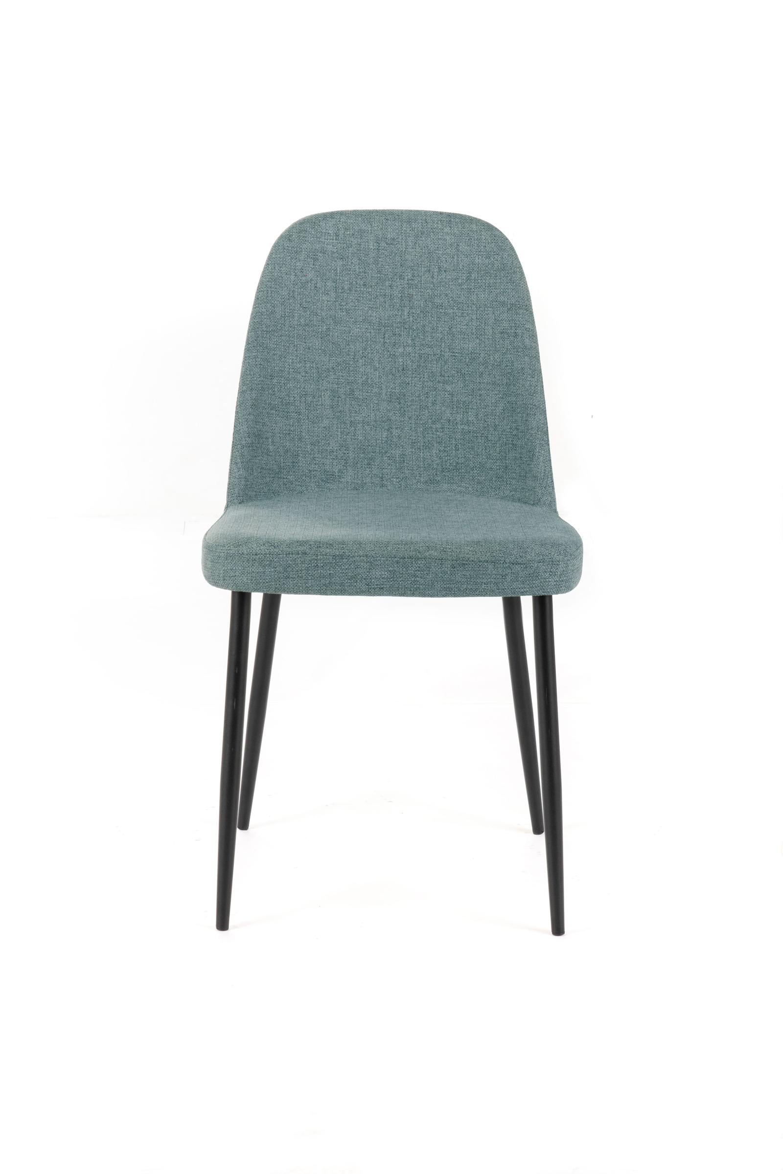 Set 4 Sedie 55x46xH85 cm in Tessuto Tamara Acquamarina