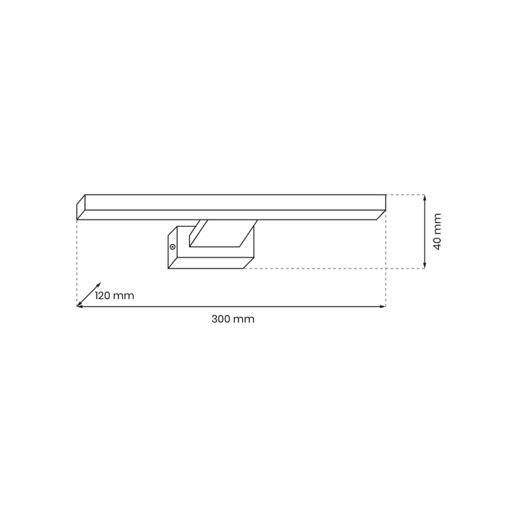 Applique LED 7W 4000K IP44 cromo Milagro Shine ML029