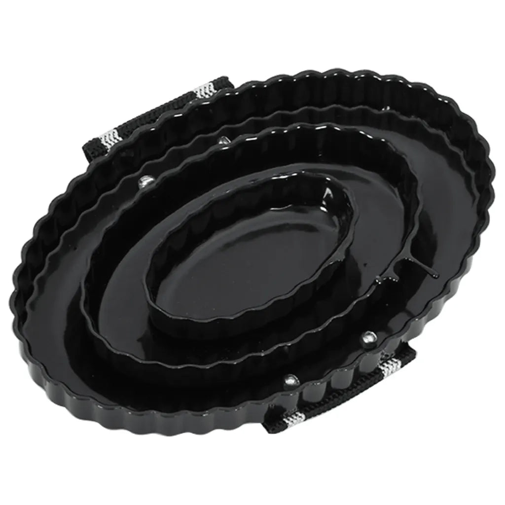 Striglie 3 pz Nere in Acciaio CFW9838077