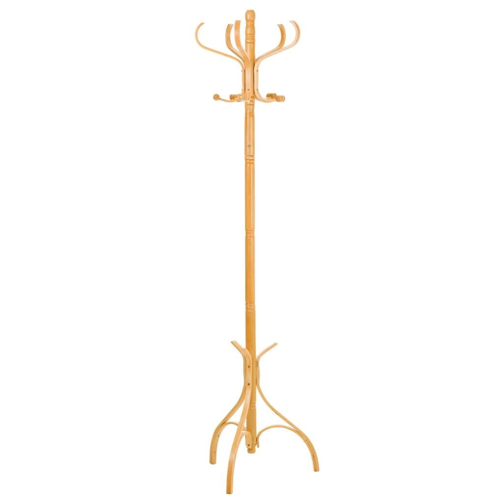 Appendiabiti da terra in legno laccato miele 45x45x182h cm