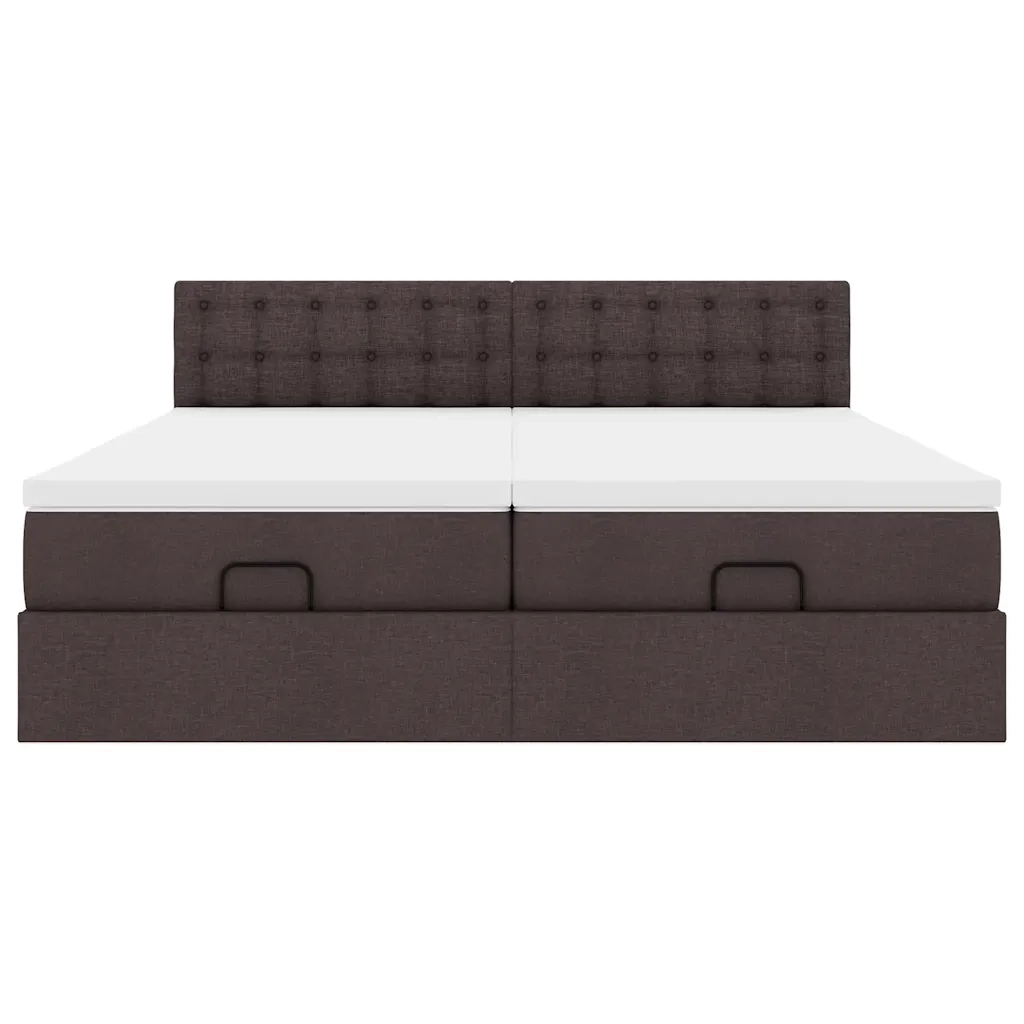 Struttura Letto Pouf con Materassi 180x200 cm in Tessuto