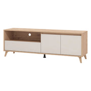 Scala, Mobile Porta tv un Cassetto, 157x40x52.5h cm Beige