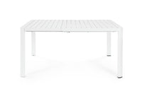 Tavolo Allungabile da Giardino 149x97/149x77.5 cm in Alluminio Kiplin Bianco