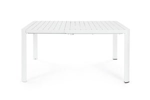 Tavolo Allungabile da Giardino 149x97/149x77.5 cm in Alluminio Kiplin Bianco