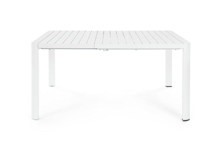 Tavolo Allungabile da Giardino 149x97/149x77.5 cm in Alluminio Kiplin Bianco