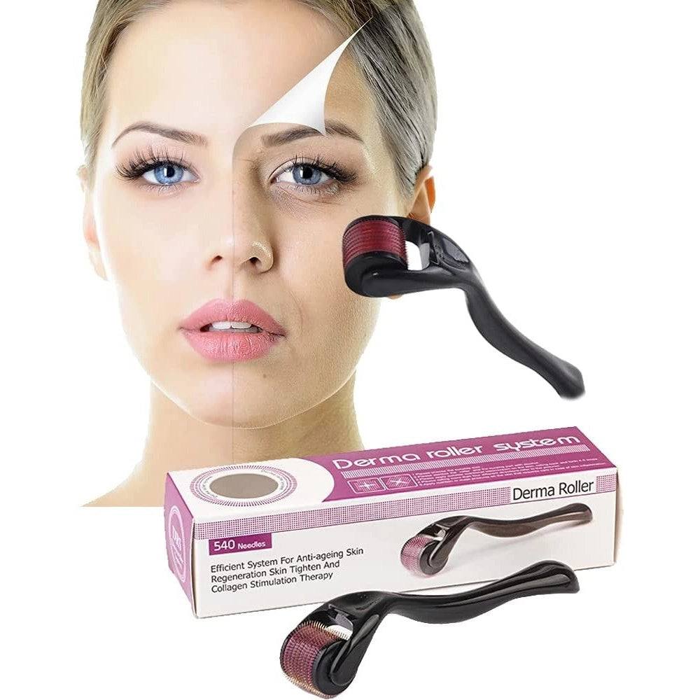 Trade Shop - Derma Roller Micro Aghi In Titanio Per La Cura Della Pelle Viso Rughe Smagliature -