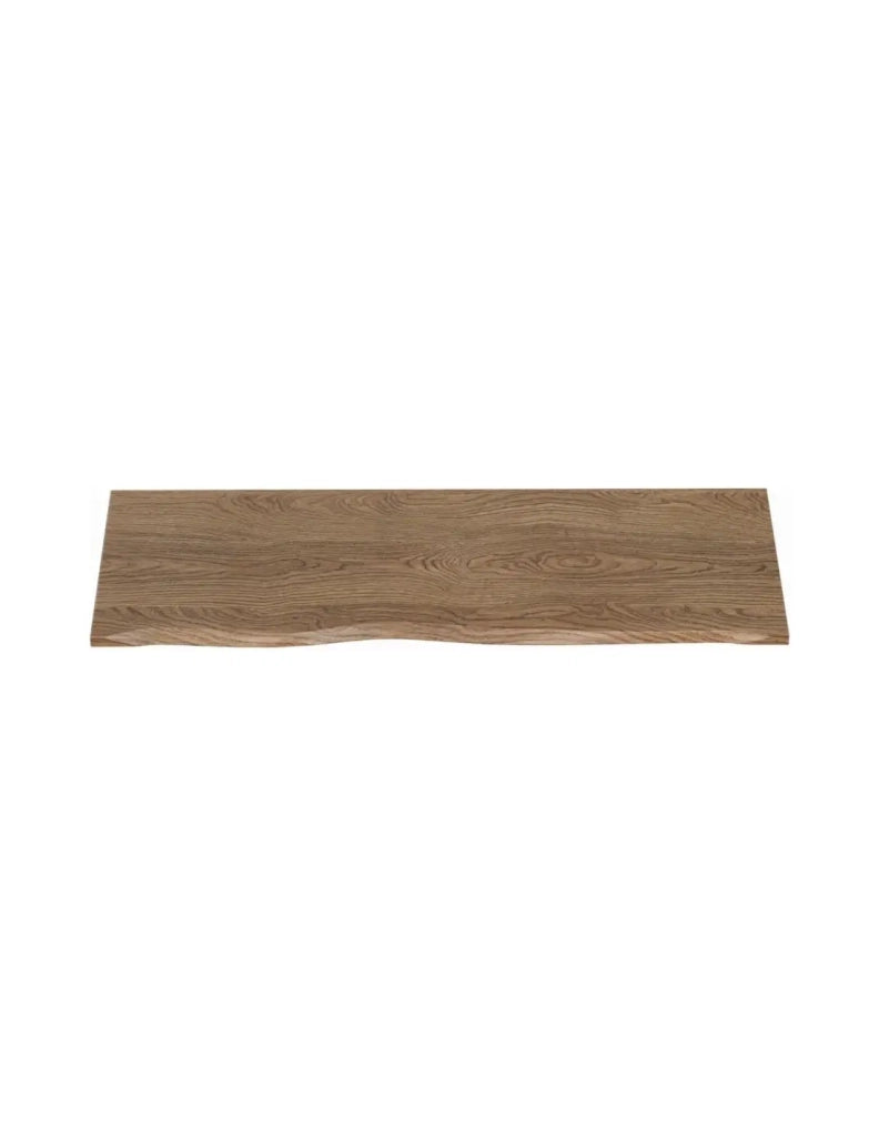 Piano per lavabo NATOURA 120,8 cm in MDF effetto rovere scuro con bordo naturale