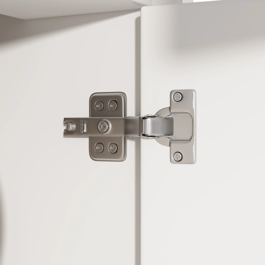 Credenza Cucina Alta con Ante Scorrevoli in Vetro; Cassetti; Ripiani Regolabili e LED; in MDF; 120x35x167 cm