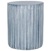 Tavolo Grigio chiaro in fibra di vetro MgO con piano rotondo a forma di tamburo Macchia UV Ruggine Acqua Resistente al vento Boho Moderno Soggiorno all'aperto