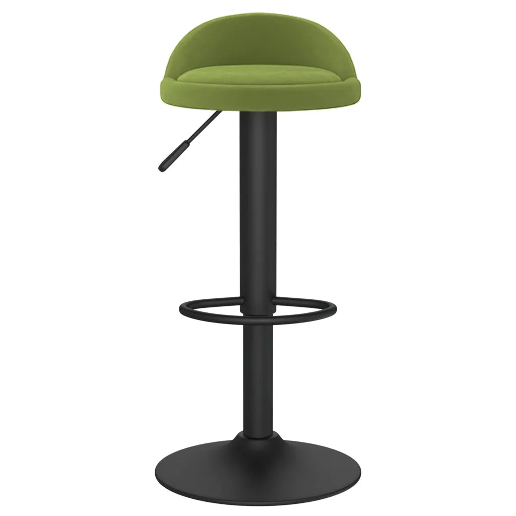 Sgabello da Bar Verde Chiaro in Velluto 333592