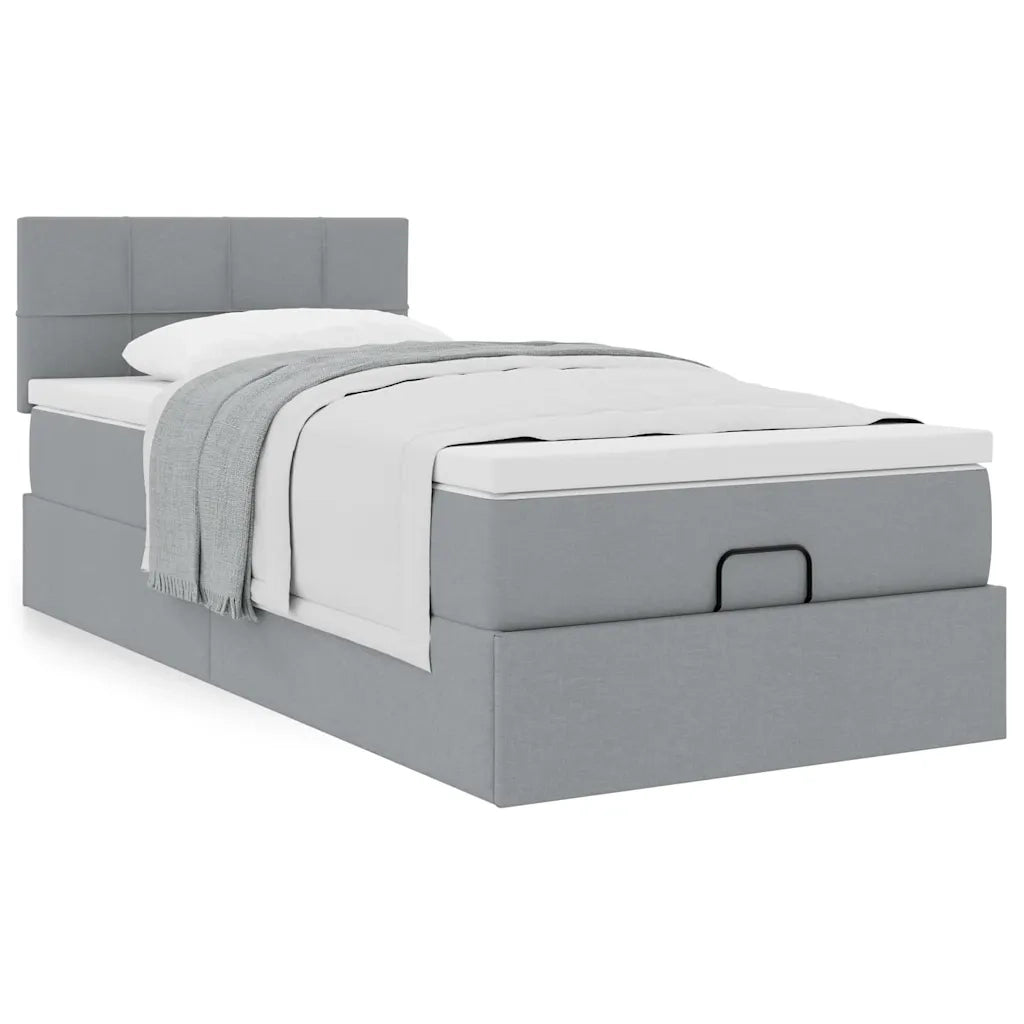 Struttura Letto Pouf con Materasso 90x190 cm in Tessuto 3311421