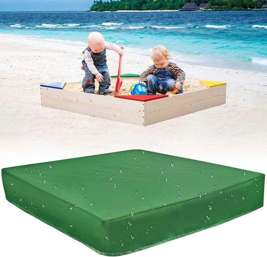 Copertura impermeabile per sabbiera 180 x 180 x 20 cm bordo stoffa impermeabile copertura per sabbiera per bambini