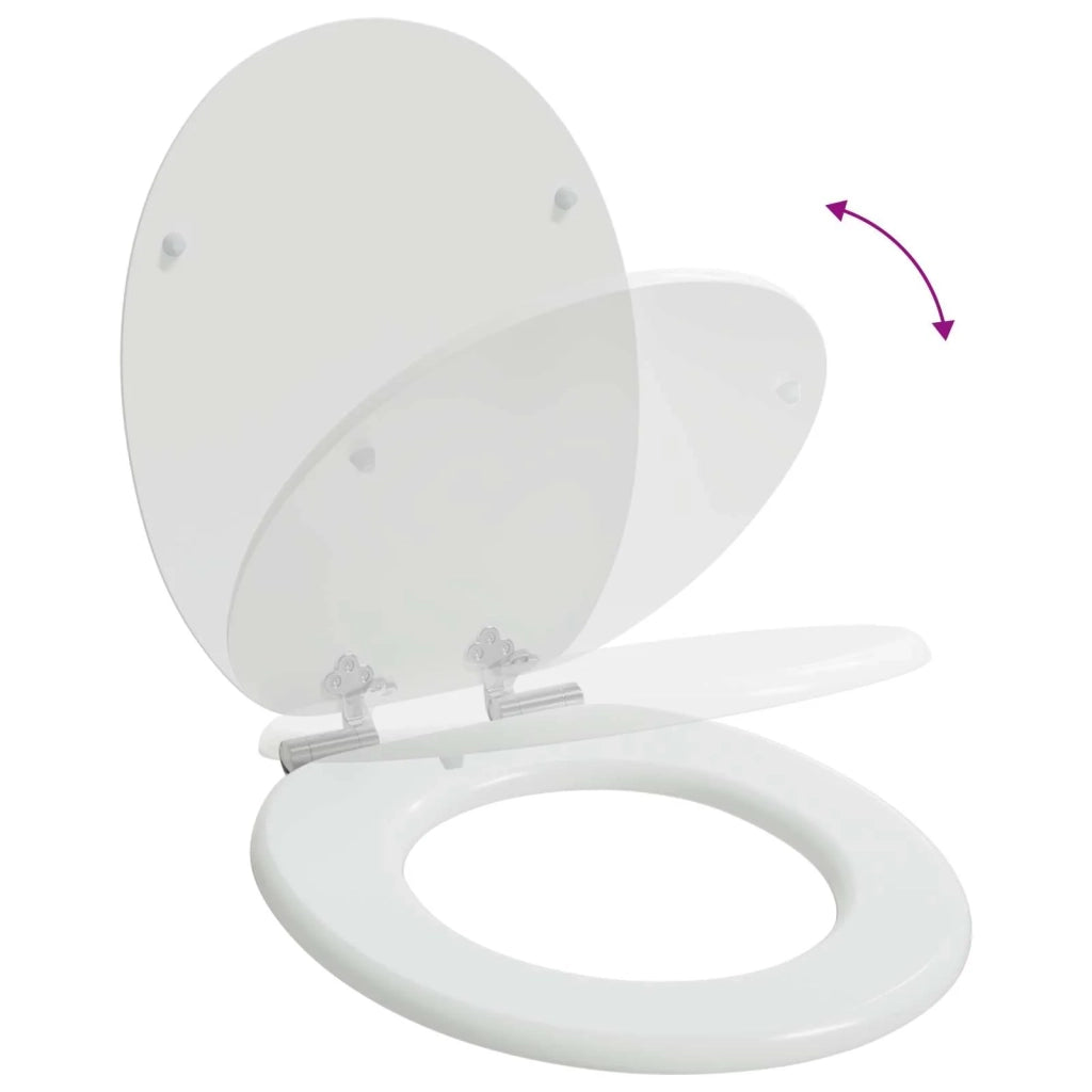 Sedile per toilette con chiusura morbida 2 pcs Bianco 3414529