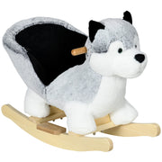 Cavallo a Dondolo Husky per Bambini ¨C zephmum ¨C 60x33x50cm Grigio