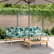 Divani Centrali Pallet Giardino 2pz con Cuscini Massello Acacia 3209360