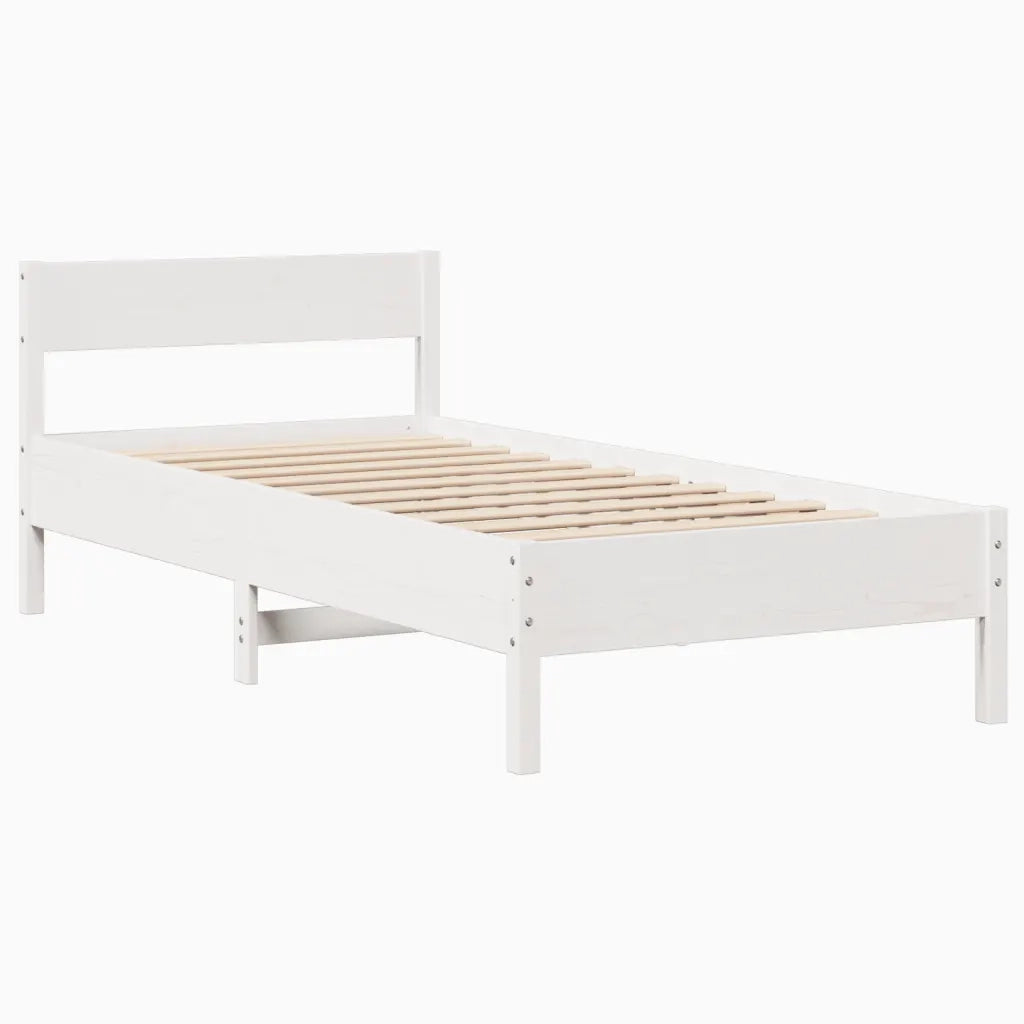 vidaXL Letto senza Materasso Bianco 90x190 cm in Legno Massello Pino