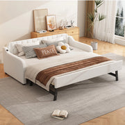 Divano Letto con Estraibile ¨C MINIMAL ¨C Tessuto Beige 90x200 cm con USB