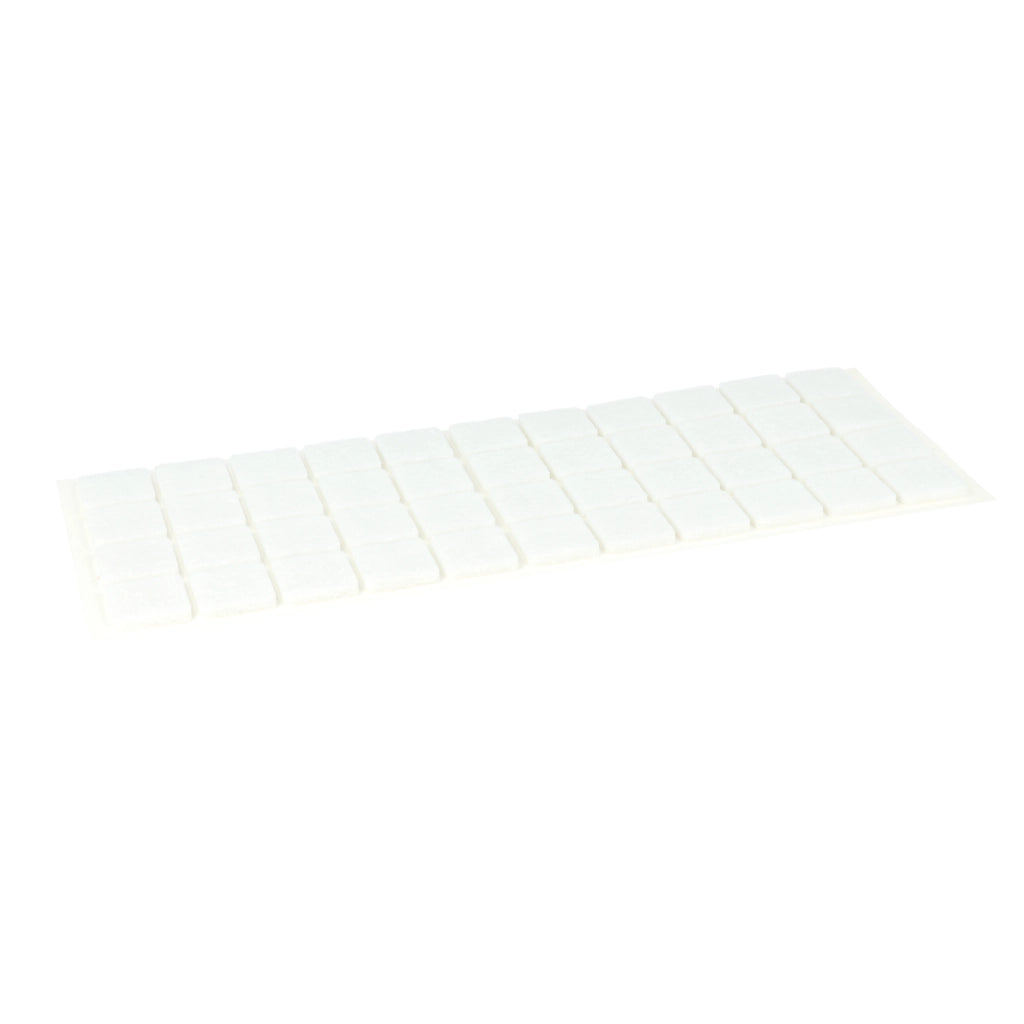 Feltrini quadri bianchi 20x20 mm. 44 pz.