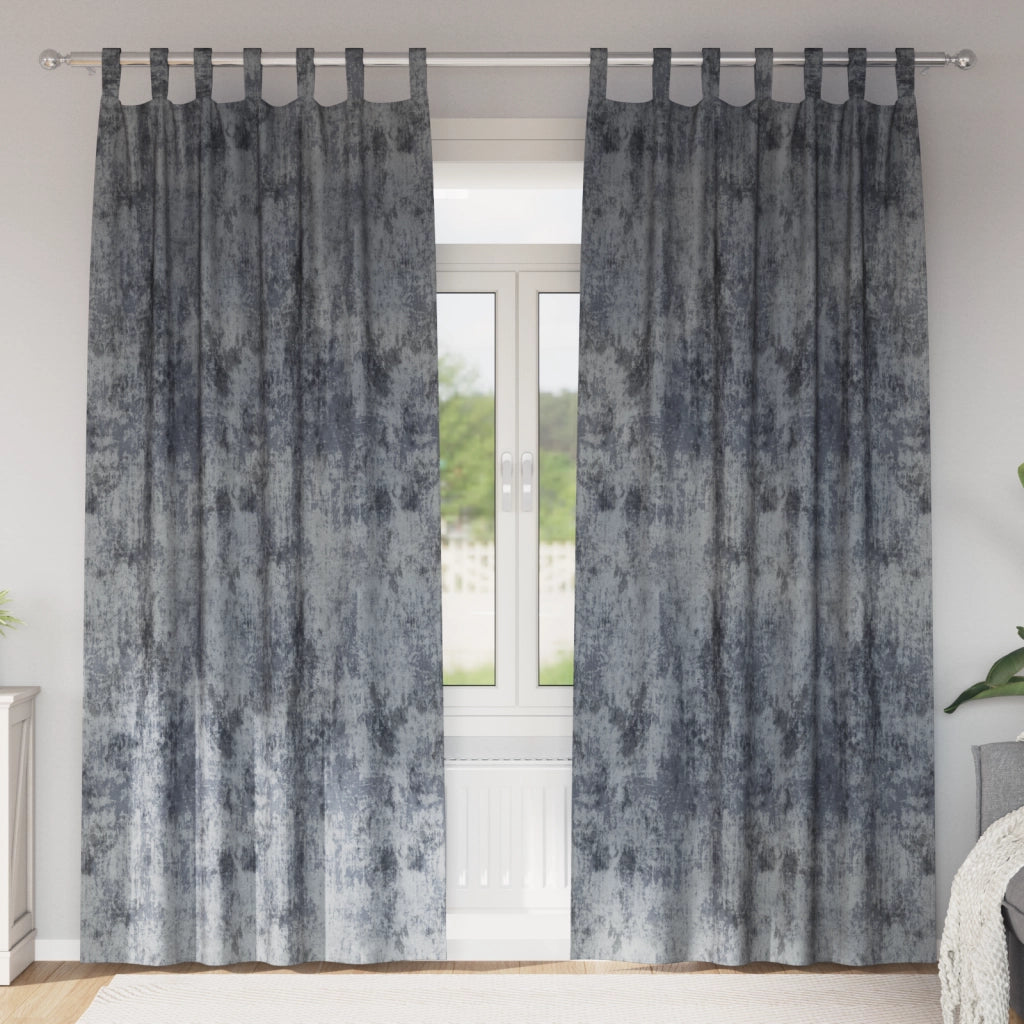 Tende in Velluto 2 pz con Occhielli Grigio Argento 260x140 cm