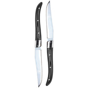 Set 2 Coltelli da Tavola Bistecca Forgiato Living Wood Nero