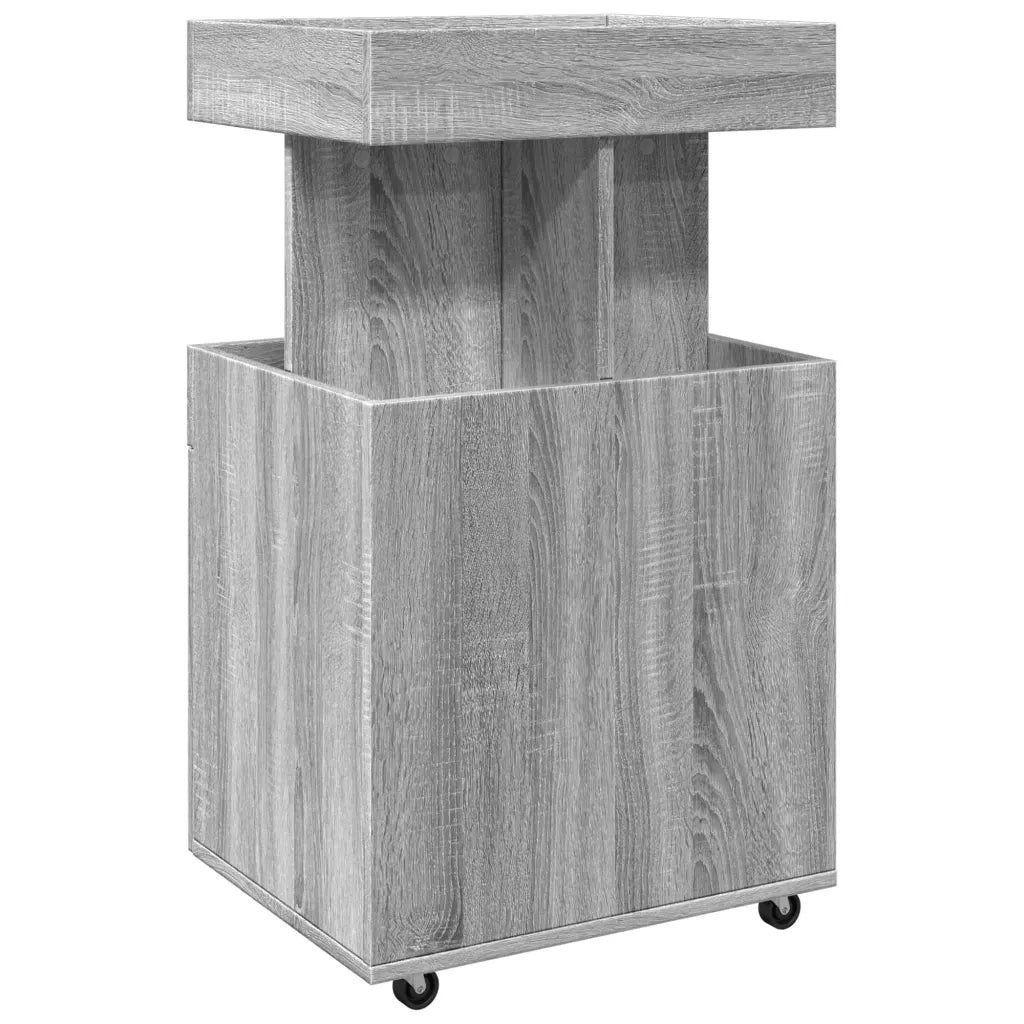 vidaXL Carrello Bar Grigio Sonoma 50x41x89 cm in Legno Multistrato