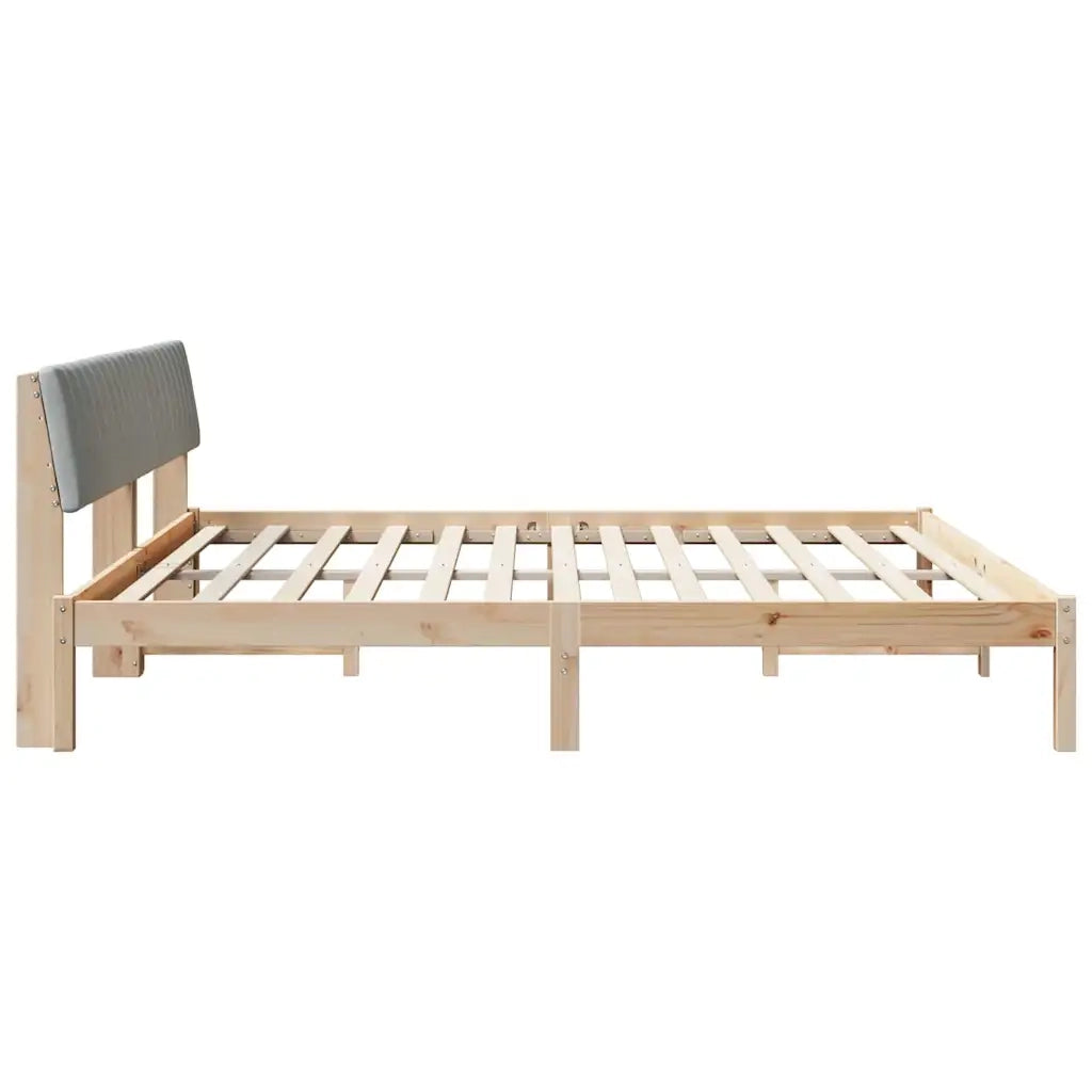 Struttura del Letto Marrone e grigio chiaro 200 x 200 cm