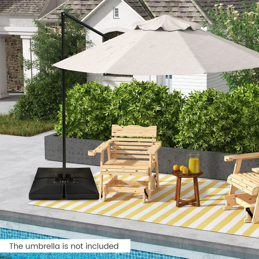 4 pezzi portaombrelloni, supporto per ombrellone riempito con sabbia/acqua, supporto per ombrellone per spiaggia, giardino, balcone (modello 2)