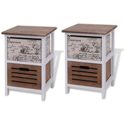 Set di 2 mobili per camera da letto in legno: comodino/comò/guardaroba/comò (1402046)