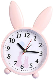 Orologio da Parete per Bambini - Forma di Coniglio - Stile - Senza Suono - Batterie - Materiale ABS - Peso 140 g - Orologio da Muro per Bambini