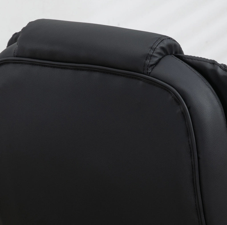 Poltrona da ufficio ergonomica con massaggio, nera