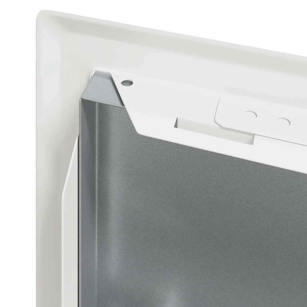 Pannello di Accesso 2 pz Bianco 23 x 23 x 3 cm Acciaio CFW4060672