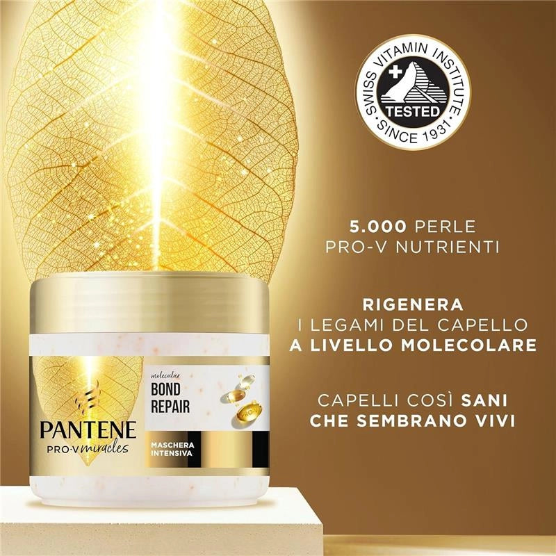 PANTENE MOLECULAR BOND REPAIR MASCHERA PER CAPELLI CON BIOTINA 300ML PRO-V CONCENTRATA PER CAPELLI ESTREMAMENTE SECCHI