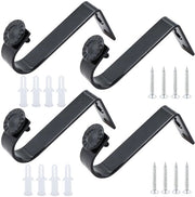 Supporto per Tende 4 Pezzi - Braccio per Tendina - Reggispecchio per Parete - Ferretti di Ferro - Adatto per Diametro di Tubo 22 mm - Inclusi Materiali di Montaggio - Braccio per Tenda
