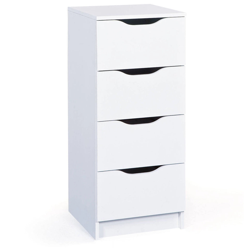 Sarroch, Cassettiera 4 Cassetti, 40x40x92h cm Bianco