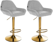 2er Set Barhocker Braga Gold Stoff