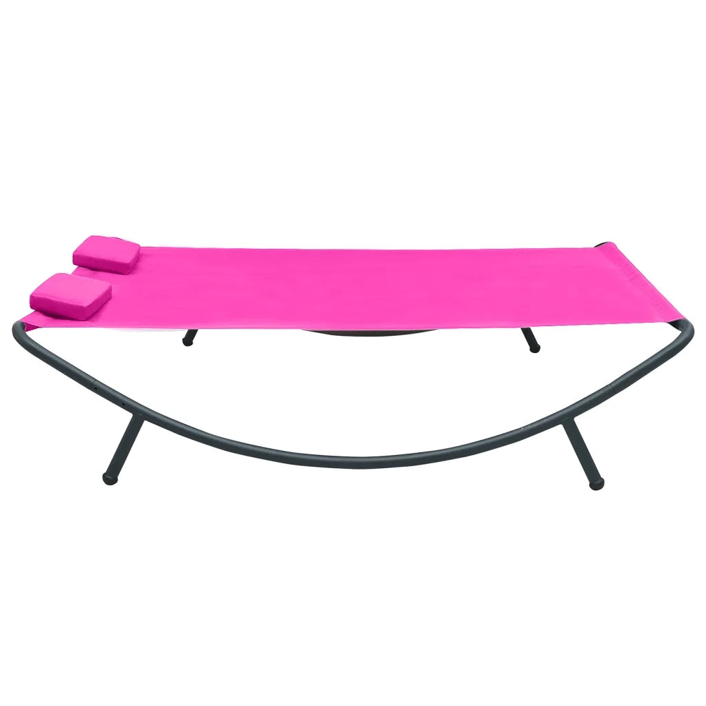Lettino Prendisole in Tessuto Rosa 313532