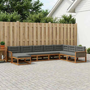 Set di divani da esterno 8 pz Naturale e Antracite 3382800