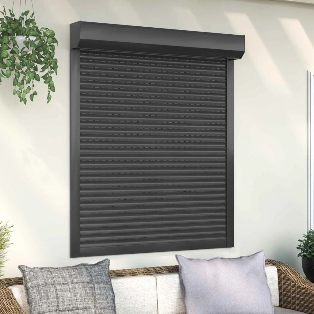 Persiana a rullo Antracite 110 x 130 cm Alluminio e poliuretano CFW5028782
