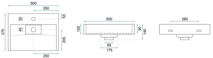 Lavabo In Conglomerato Goya 50cm